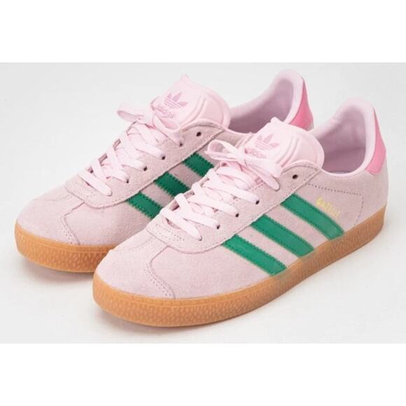 NEW Adidas Gazelle J Youth Size Cear Pink Court Green JP7128